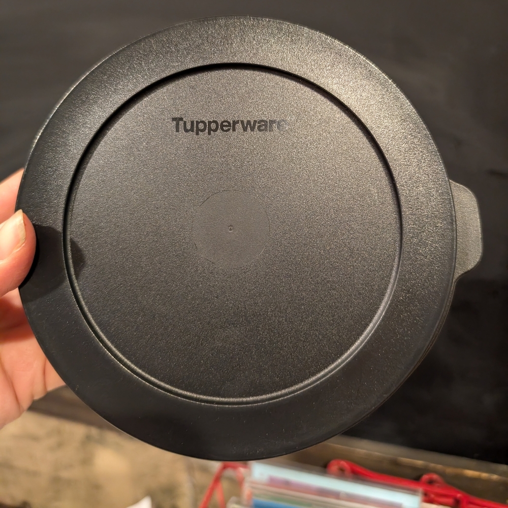 New! Tupperware Clearly Elegant bowl with black matte seal